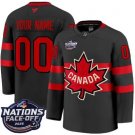 Men's Custom Canada Jersey 4 Nations Face-Off 2025 Premium All Stitched Black