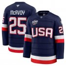 Men's NHL USA 25 Charlie McAvoy Navy 2025 4 Nations Jersey
