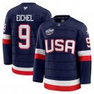 Men's NHL USA 9 Jack Eichel Navy 2025 4 Nations Nations Jersey