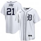 Men's Detroit Tigers #21 Jackson Jobe White Cool Base Jersey 2026