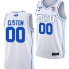 Men'ss Custom Jersey BYU Cougars NCAA College Basketball White
