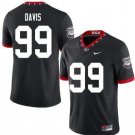 Mens Georgia Bulldogs #99 Jordan Davis Black College Football Stitched