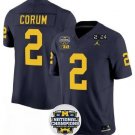 Men's Michigan Wolverines #2 Blake Corum 2024 Navy National Jerseys