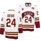 Denver Pioneers #24 Bobby Brink College Hockey New White Jersey