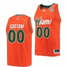 Custom Miami Hurricanes Jersey College Basketball Reverse Retro Orange
