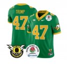 Donald Trump Jersey #47 Oregon Ducks Football 2024 Rose Bowl New Green
