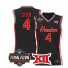 L.J. Cryer Jersey #4 Houston Cougars 2025 Final Four Patch New Black