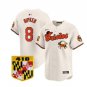 Cal Ripken Jersey #8 Baltimore Orioles 410 Crab Patch New Cream
