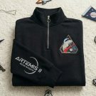 NASA Artemis 2 Program Logo Fashion Clothing with Text Pattern, Black