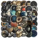 50PCS Space Station Universe Starry Sky Cartoon Graffiti Stickers Kid Toy