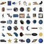 50PCS Space Graffiti Stickers Phone Cases Luggage Skateboarding