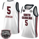 Tessa Johnson Jersey #5 South 2024 NCAA Basketball Champions White