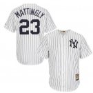 New York Yankees #23 Don Mattingly White Throwback Jersey