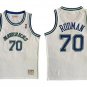 Dallas Mavericks Dennis Rodman#70 White Throwback Jersey