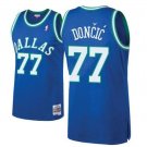 Dallas Mavericks Luka Doncic Blue #77 Throwback Jersey