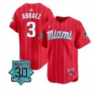 Luis Arraez Jersey #3 Miami Marlins 30 Seasons Anniversary Limited City