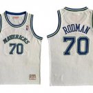 Dallas Mavericks Dennis Rodman #70 White Throwback Jersey