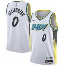 Indiana Pacers Tyrese Haliburton #0 2024 White City Edition Jersey