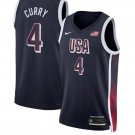 USA Basketball Team Stephen Curry #4 Navy Jersey