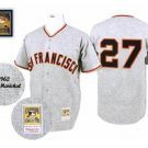 San Francisco Giants Juan Marichal #27 Gray 1962 Throwback Jersey