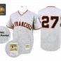 San Francisco Giants Juan Marichal #27 Gray 1962 Throwback Jersey
