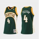 Seattle SuperSonics Nick Collison #4 Green 2007-08 Throwback Jersey