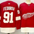 Detroit Red Wings Sergei Fedorov #91 Red Home Breakaway Jersey