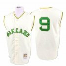 Oakland #9 Athletics Reggie Jackson Cream 1968 Throwback Jersey