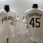 Pittsburgh Pirates #45 Aroldis Chapman White Home Limited Stitched Baseball