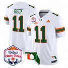 Carson Beck Jersey #11 Miami Hurricanes 2026 Fiesta Bowl Florida White