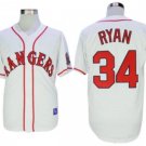 Texas Rangers #34 Nolan Ryan White 1995 Throwback Jersey