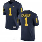 Michigan Wolverines #1 Anthony Carter Retired Navy Blue Stitched College