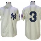 New York Yankees #3 Babe Ruth Cream Throwback Jersey