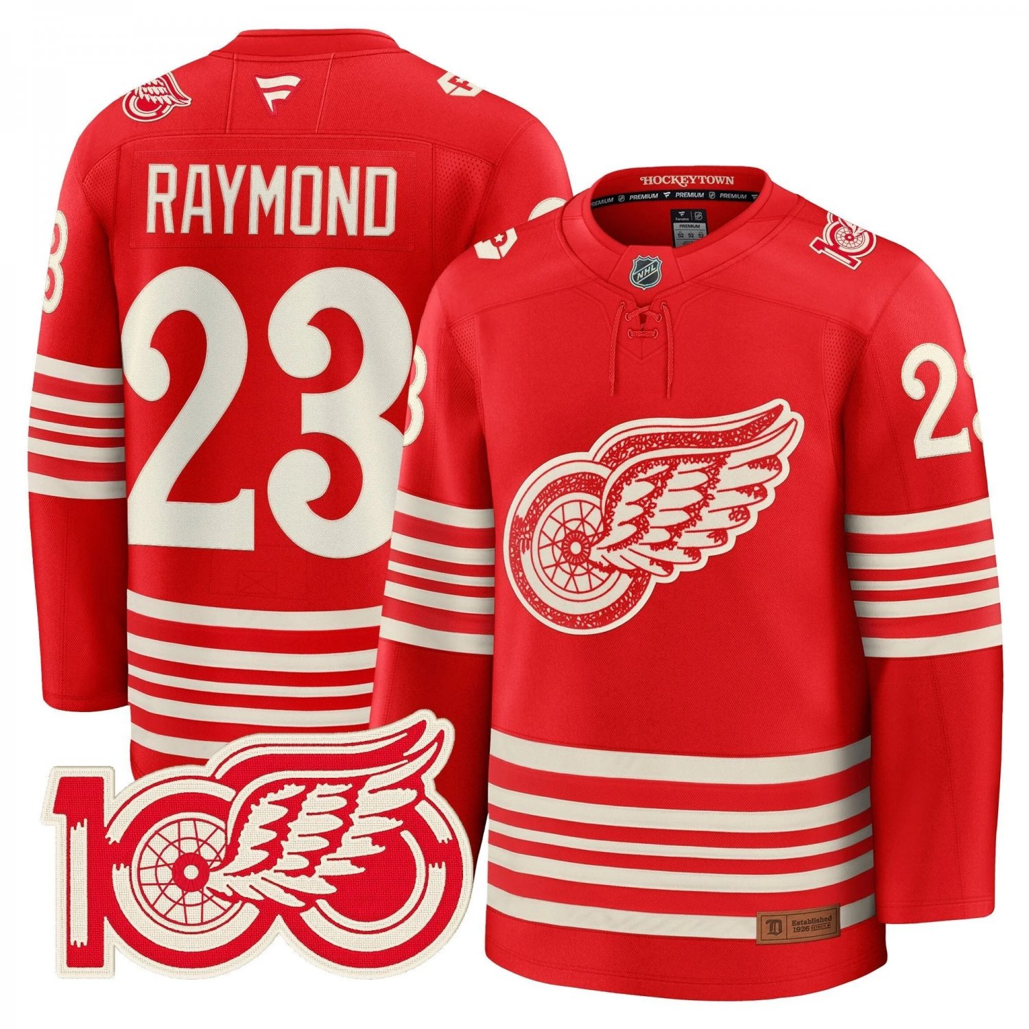 Detroit Red Wings Centennial Season Premium Jersey #23 - All Stitched