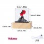 Epoxy Resin Figurines Landscape Miniature Desk Table Light Decor Volcano