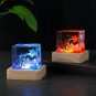 Epoxy Resin Figurines Landscape Miniature Desk Table Light Decor Volcano