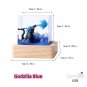 Epoxy Resin Figurines Landscape Miniature Desk Table Light Decor Monster Blue