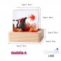 Epoxy Resin Figurines Landscape Miniature Desk Table Light Decor Godzilla