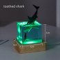 Mini Ocean Resin Figurines Whale Shark Turtle Dolphin Desk Night Light Decor