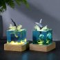 5cm Resin Ocean Figurines Whale Shark Turtle Dolphin Desk Decor Night Light