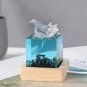 5cm Resin Ocean Figurines Whale Shark Turtle Dolphin Desk Decor Night Light