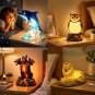 Owl Resin Night Light Animal Statue Desk Decor Bedside Lamp Gift
