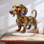 Cute Dog Statue 2D Acrylic Figurine Desktop Display Home Cafe Room Decor