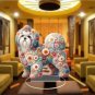Dog Acrylic Statue 2D Flat Figurine Desk Ornament Room Cafe Studio Decor