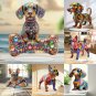 Cute Puppy Dog Tabletop Figurine Boho Acrylic Statue Home Office Gift