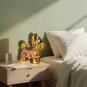 Furry Iridescent Yorkshire Terrier Resin LED Night Light Bedroom Desk Decor Gift