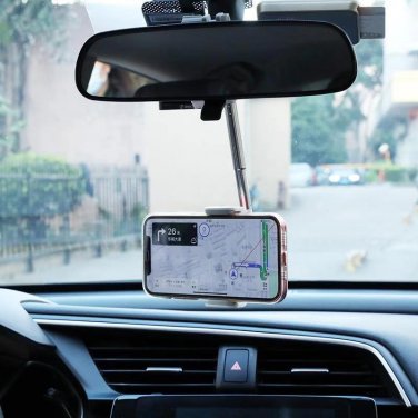 New Car Phone Holder Rearview Mirror Mount Smartphone Holder Stand Adjustable