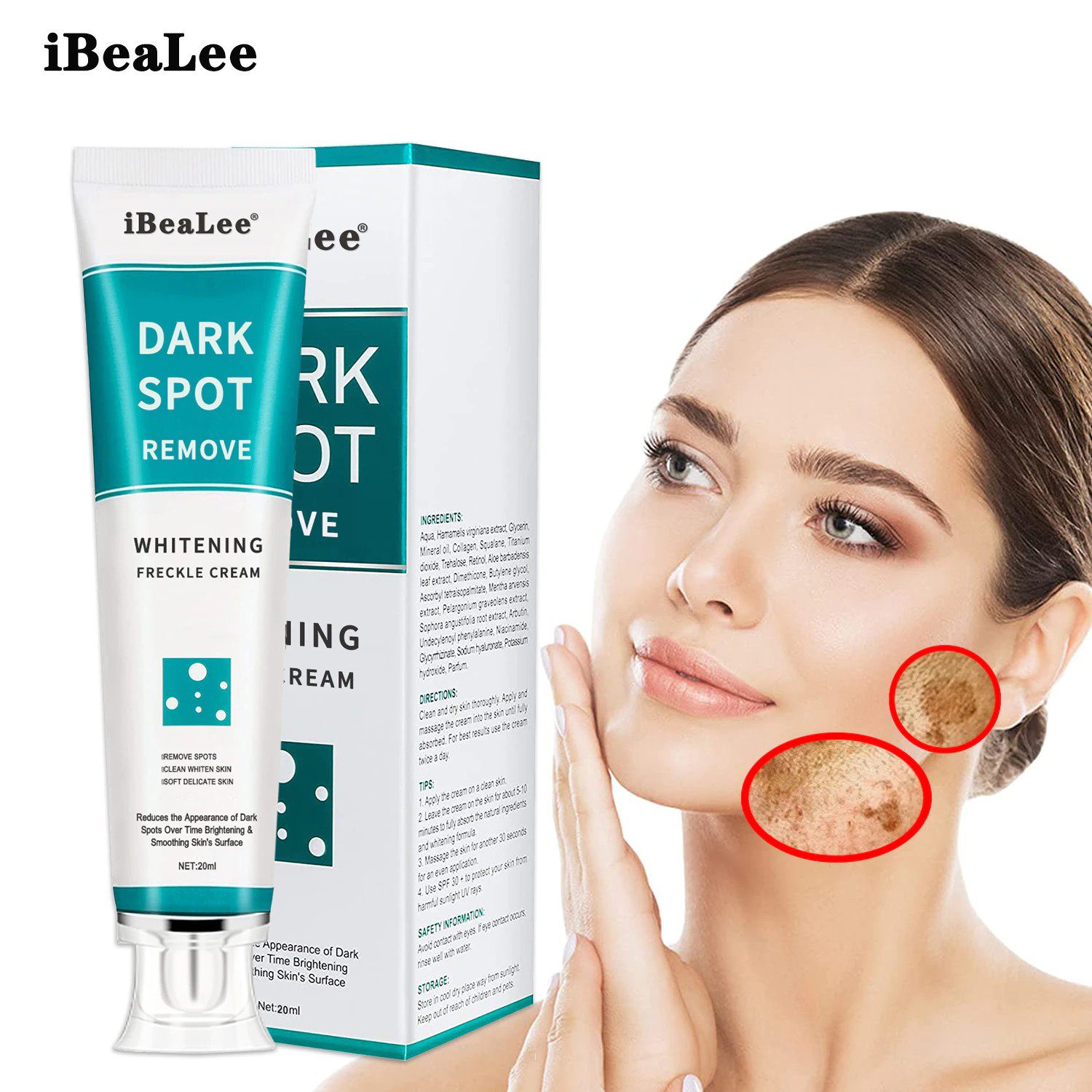 Whitening Freckle Cream Face Moisturizing Remove Dark Spots Melasma Remover