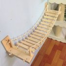 Roped Cat Bridge Climbing Frame Wall Mounted Wood Cat Tree House
