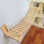 Roped Cat Bridge Climbing Frame Wall Mounted Wood Cat Tree House
